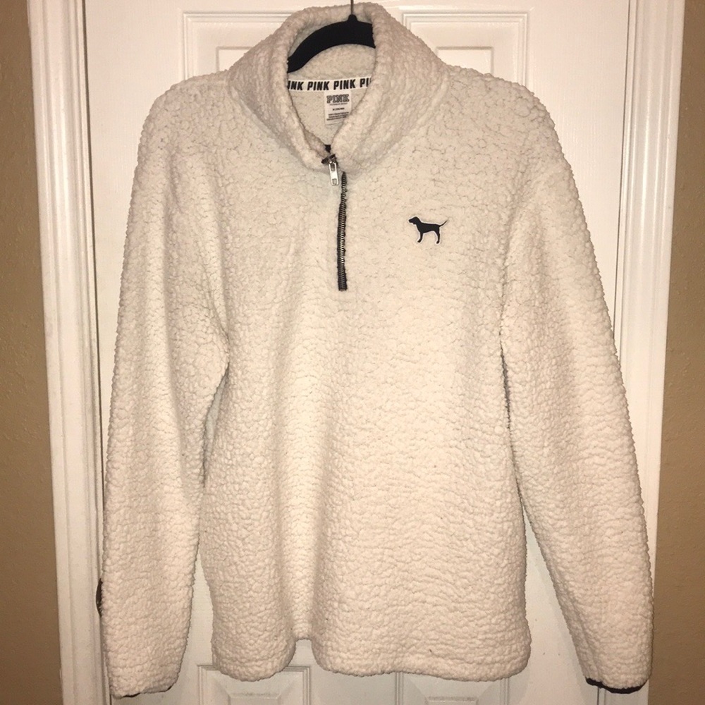 PINK VS Half Zip Sherpa